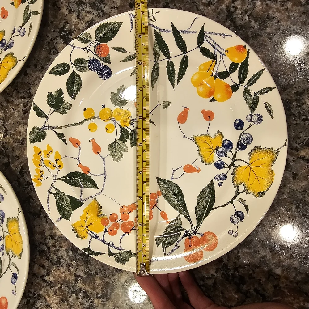 Crate&Barrel Floral Dinnerware Set - Yellow, Green, Blue